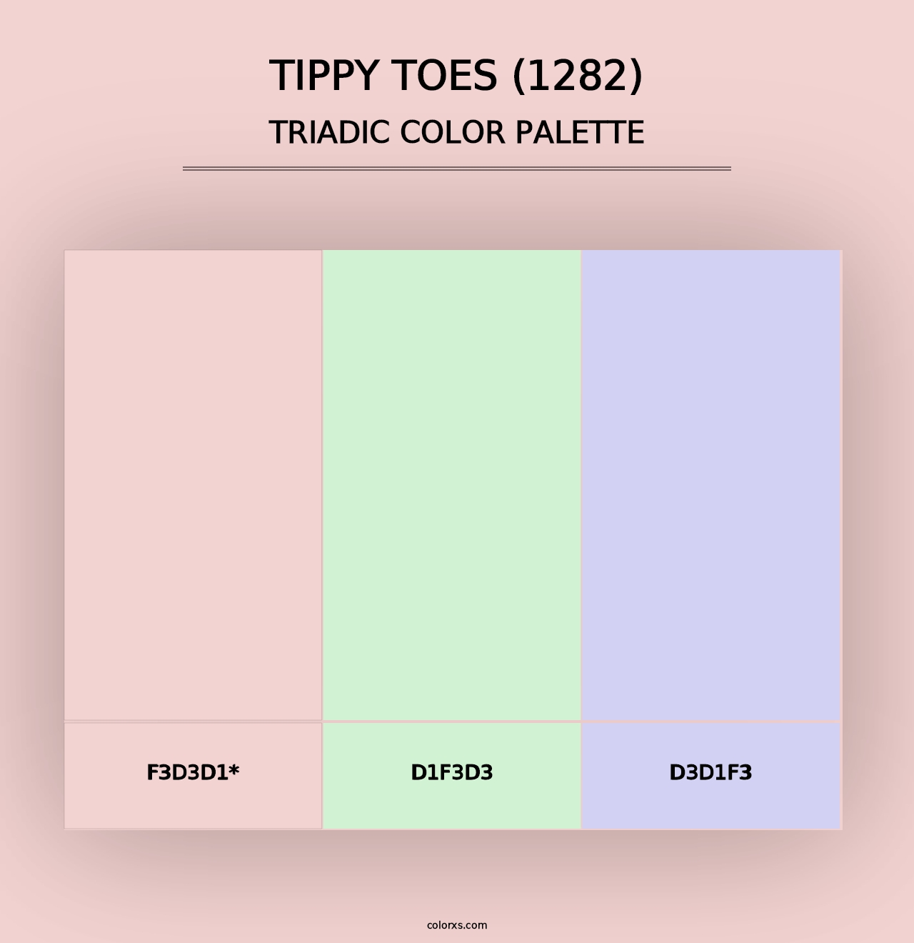 Tippy Toes (1282) - Triadic Color Palette