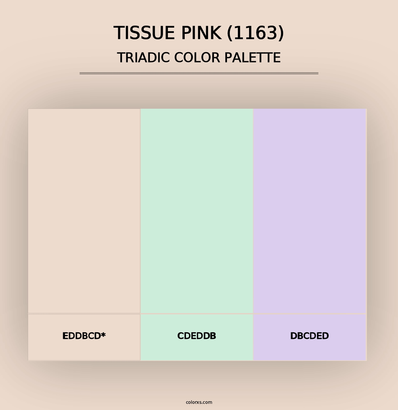 Tissue Pink (1163) - Triadic Color Palette