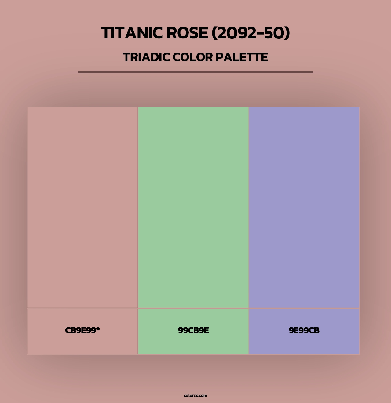 Titanic Rose (2092-50) - Triadic Color Palette