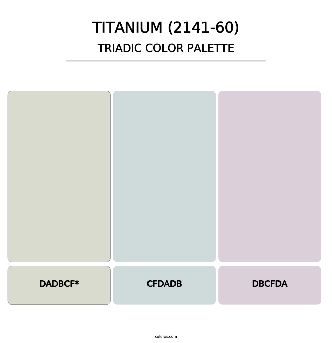 Titanium (2141-60) - Triadic Color Palette