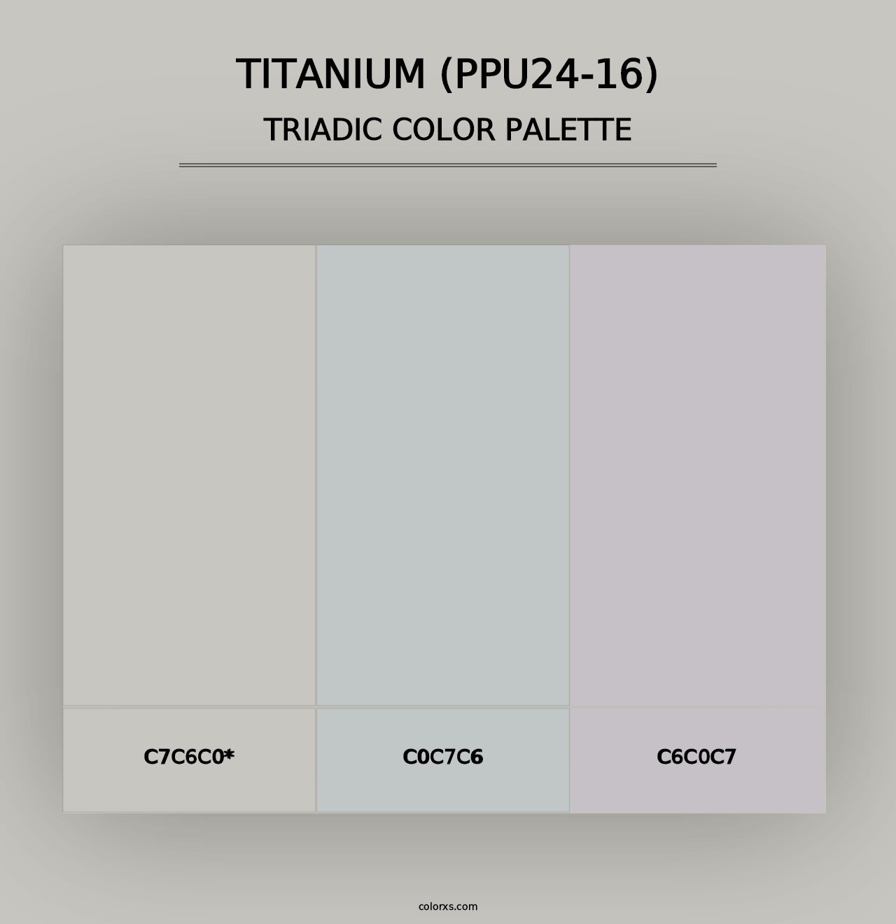 Titanium (PPU24-16) - Triadic Color Palette