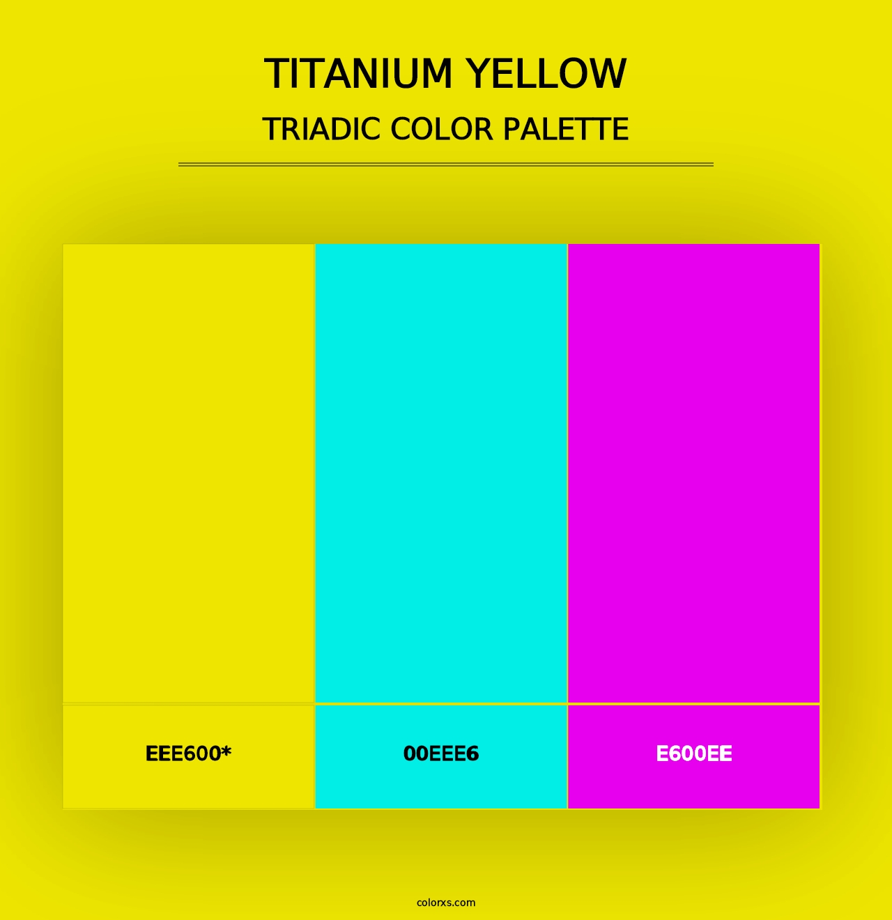 Titanium Yellow - Triadic Color Palette