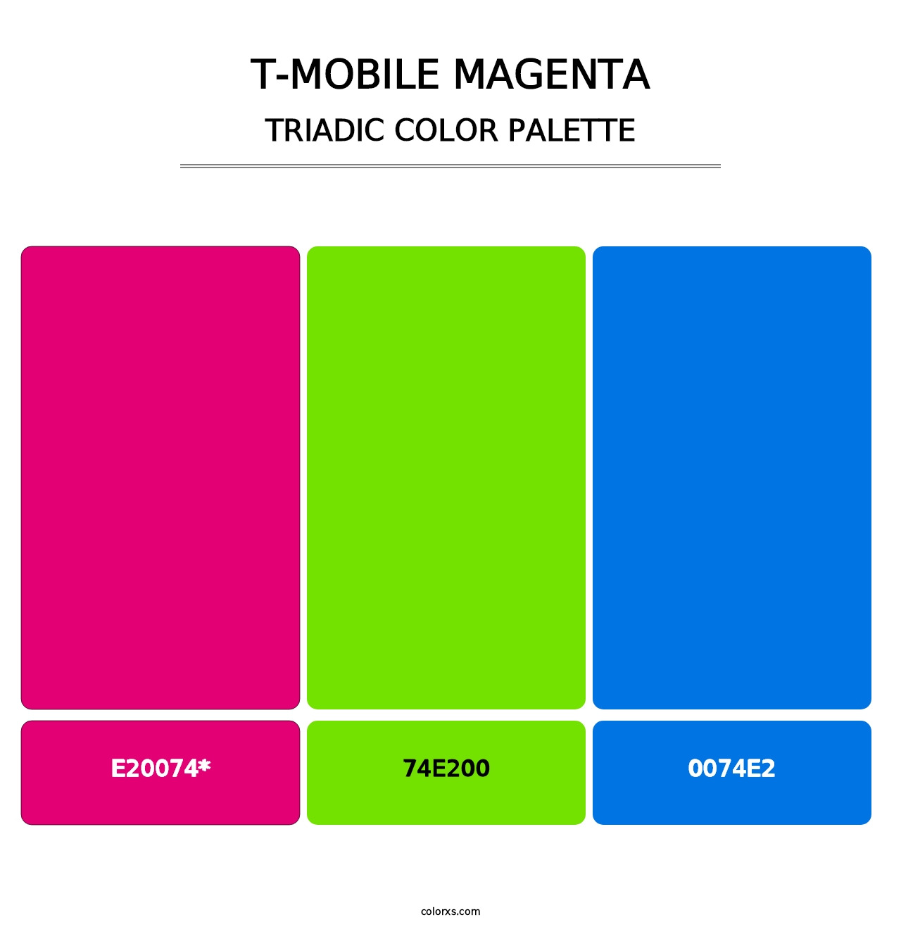 T‑Mobile Magenta - Triadic Color Palette