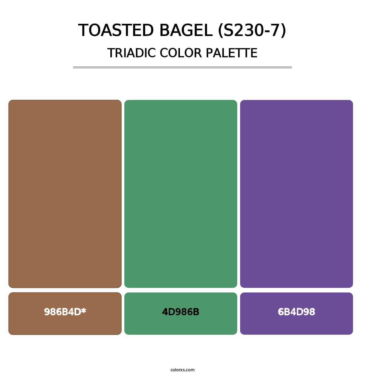 Toasted Bagel (S230-7) - Triadic Color Palette