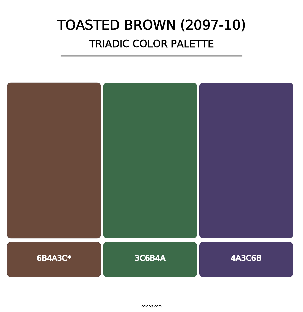 Toasted Brown (2097-10) - Triadic Color Palette