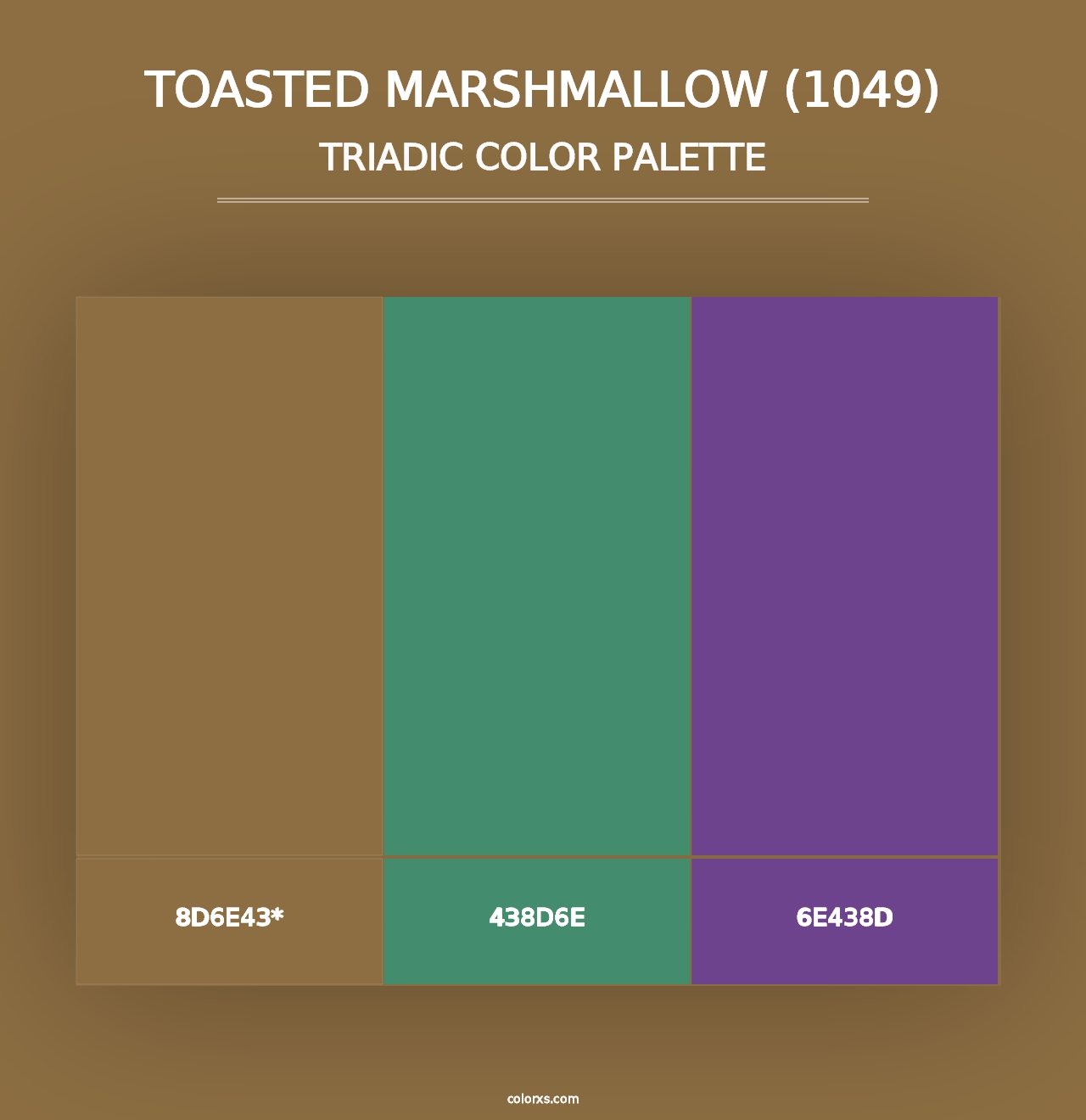 Toasted Marshmallow (1049) - Triadic Color Palette