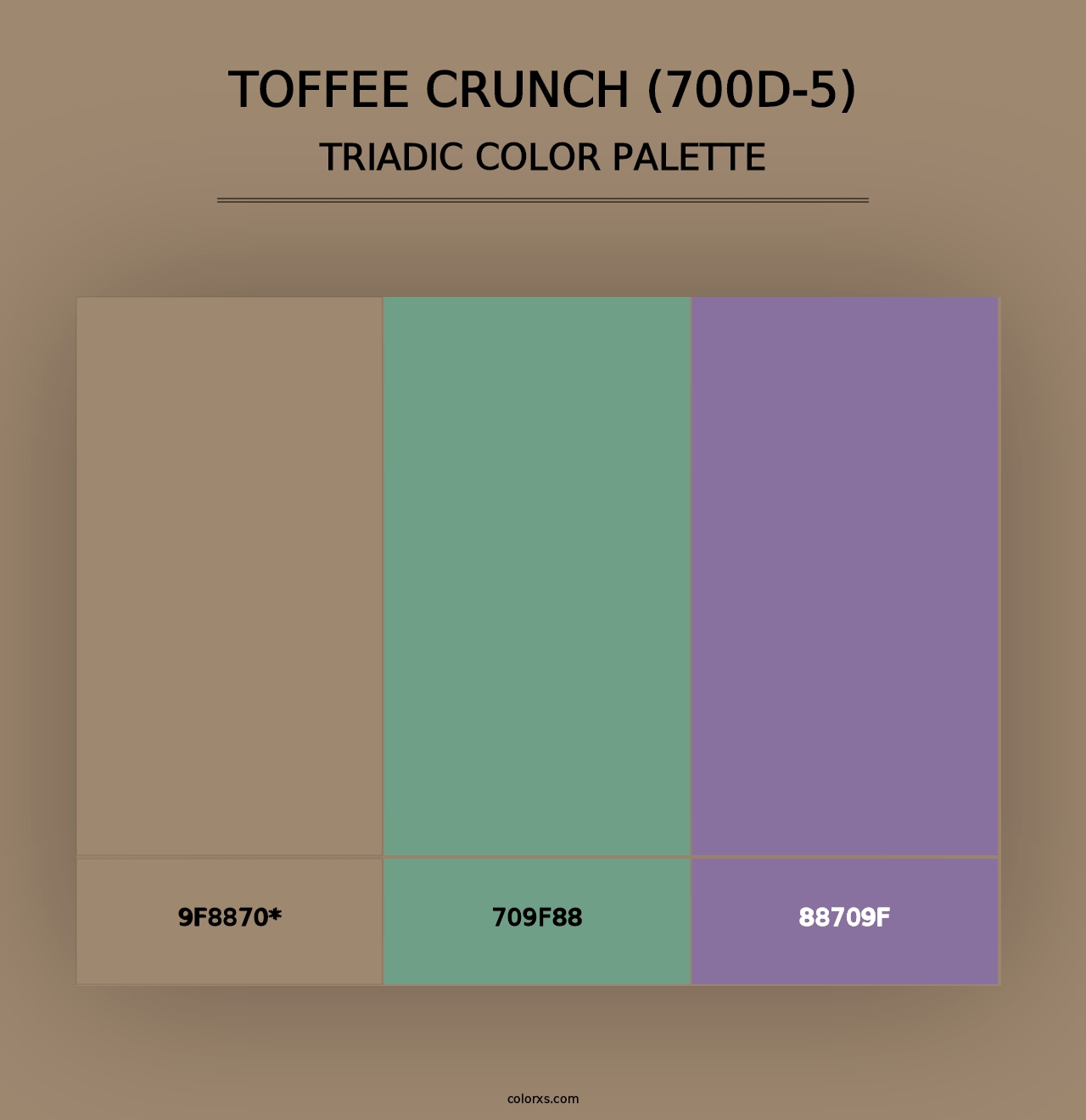 Toffee Crunch (700D-5) - Triadic Color Palette