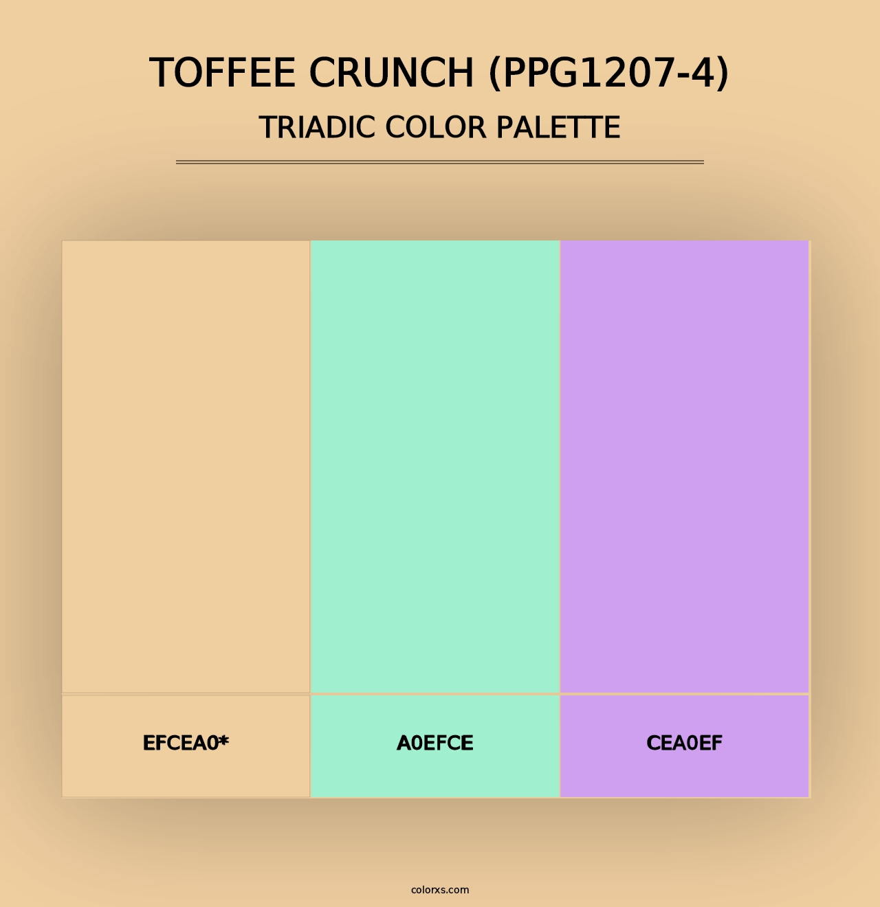 Toffee Crunch (PPG1207-4) - Triadic Color Palette