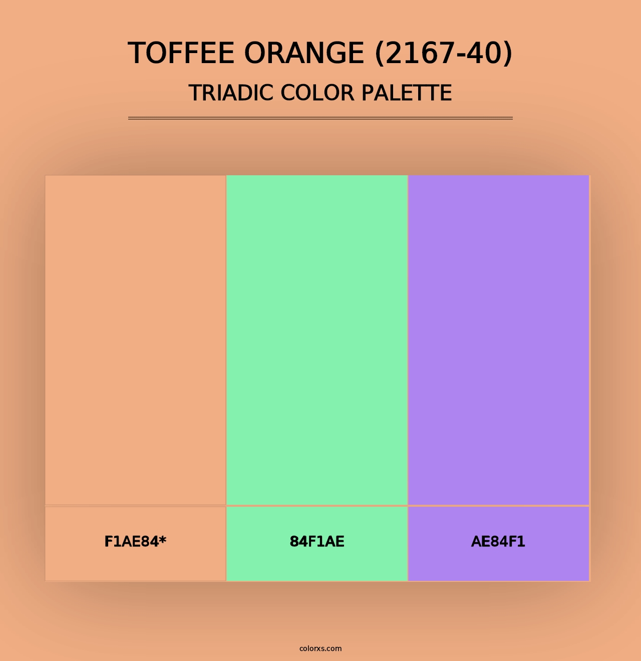 Toffee Orange (2167-40) - Triadic Color Palette