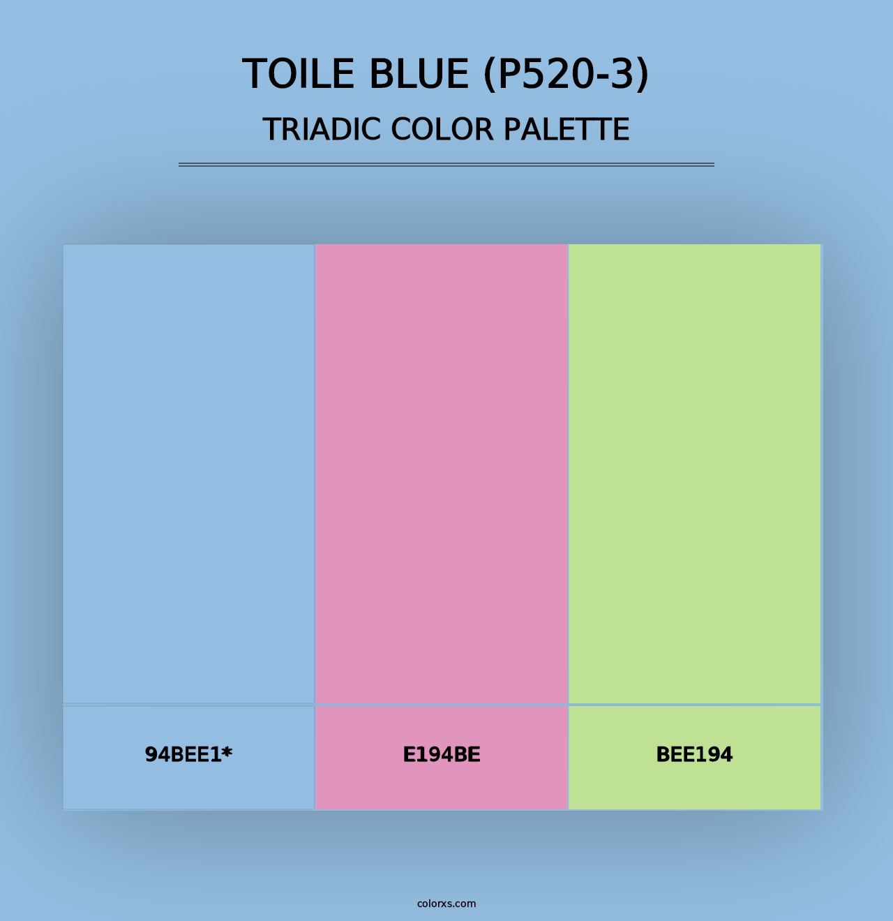 Toile Blue (P520-3) - Triadic Color Palette