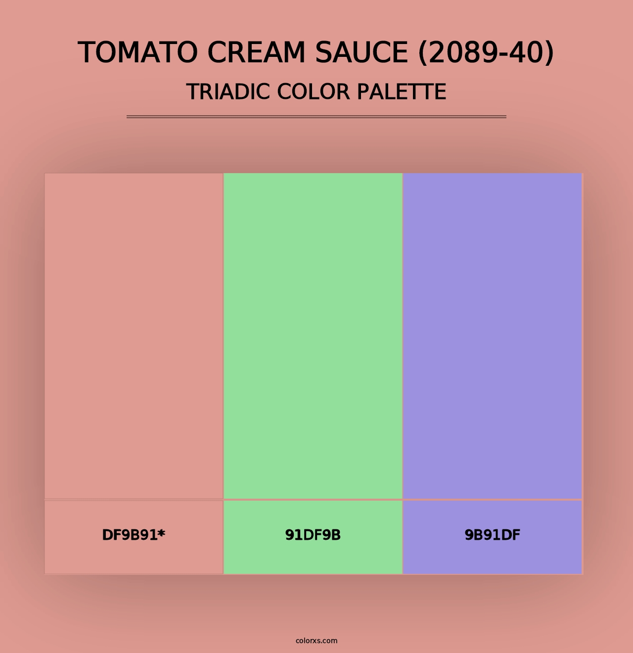 Tomato Cream Sauce (2089-40) - Triadic Color Palette