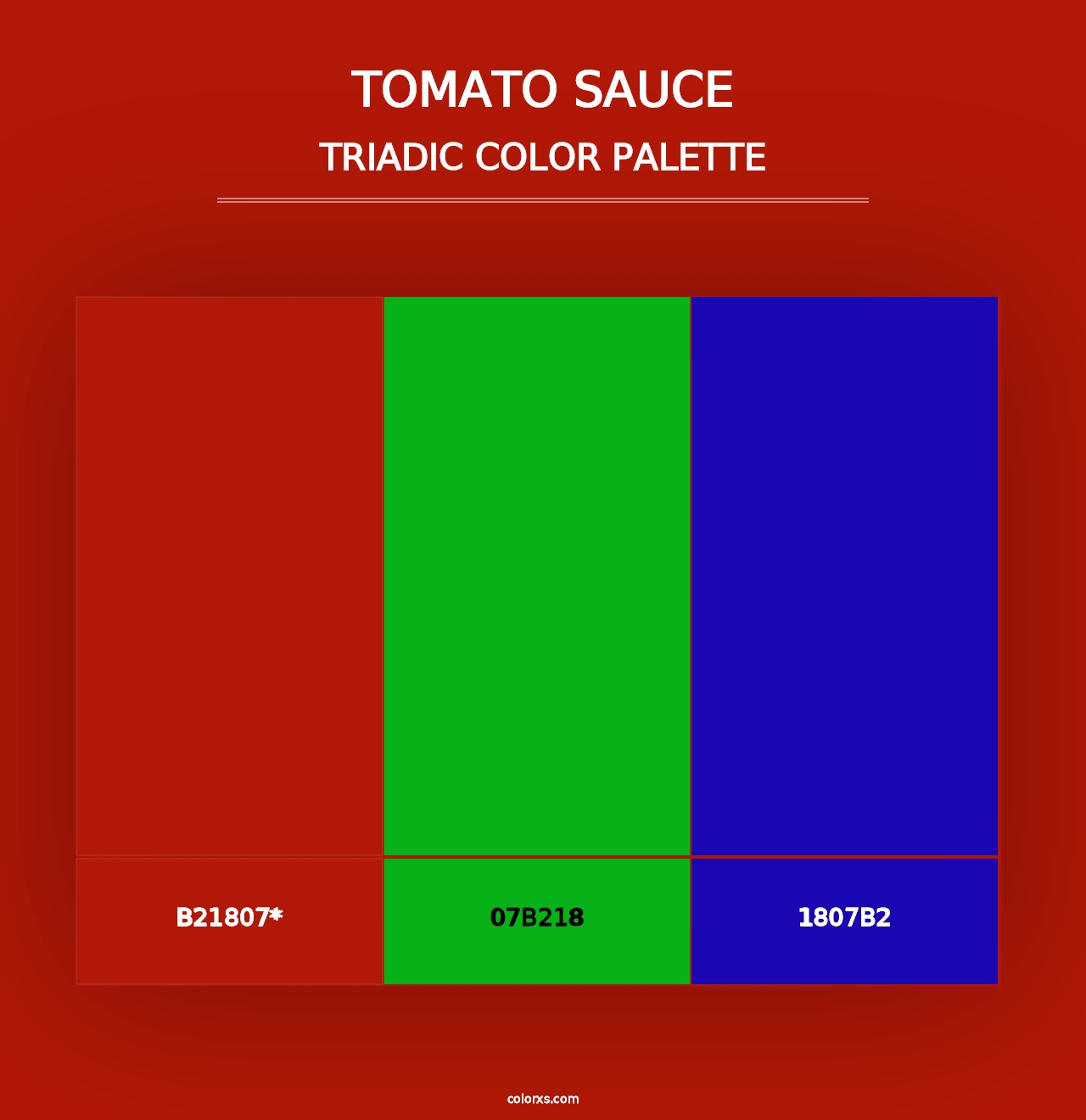 Tomato Sauce - Triadic Color Palette