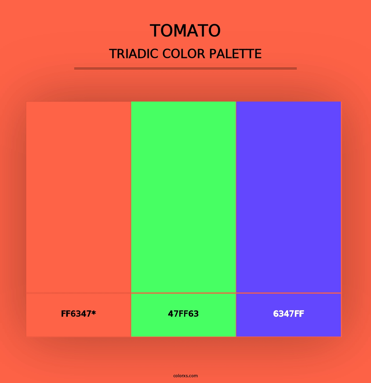 Tomato - Triadic Color Palette