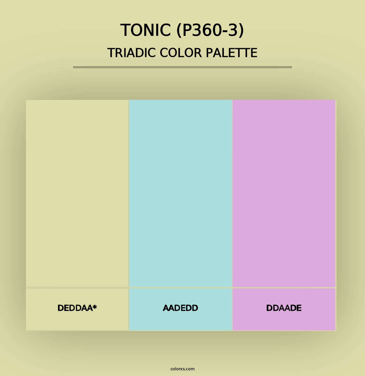 Tonic (P360-3) - Triadic Color Palette