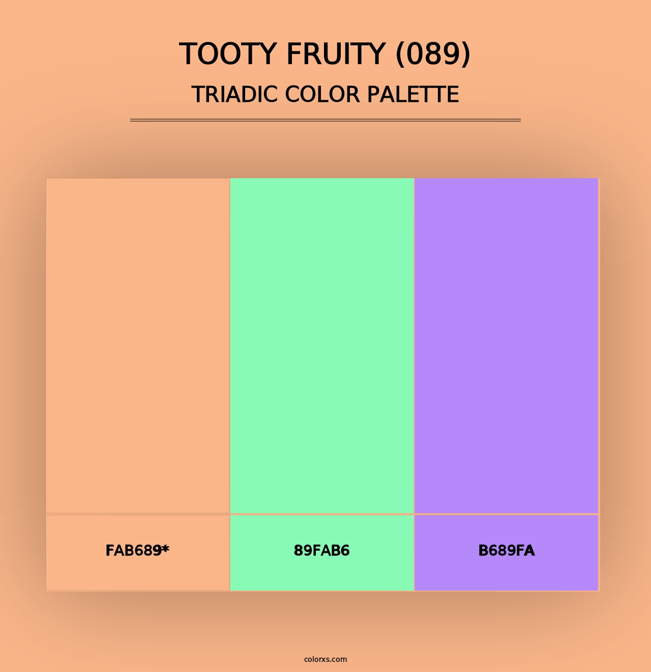 Tooty Fruity (089) - Triadic Color Palette