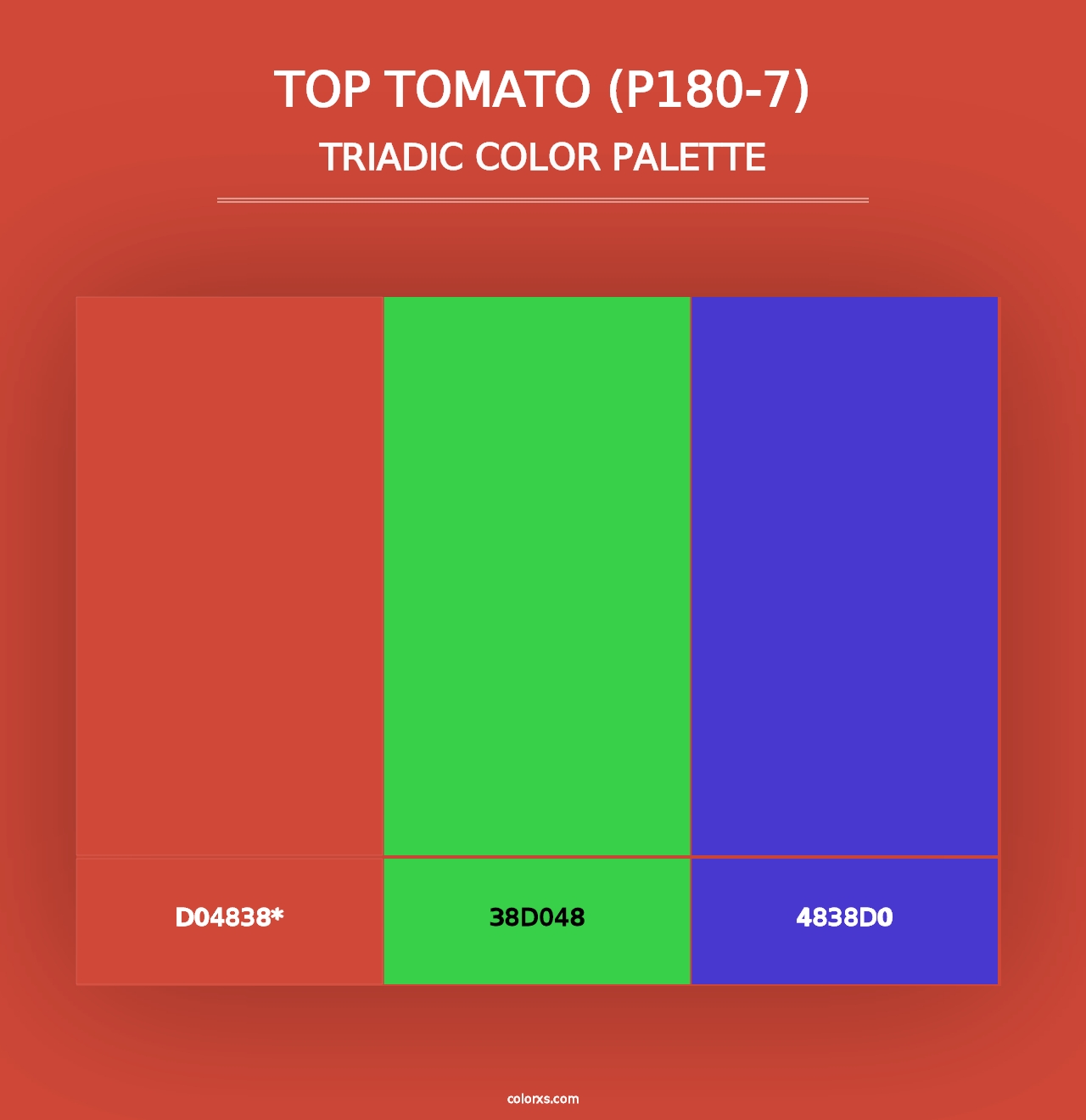 Top Tomato (P180-7) - Triadic Color Palette