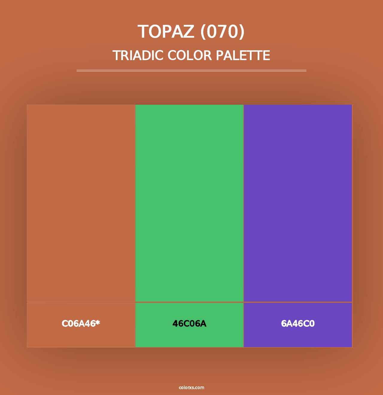 Topaz (070) - Triadic Color Palette