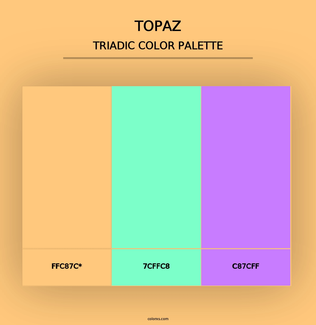 Topaz - Triadic Color Palette