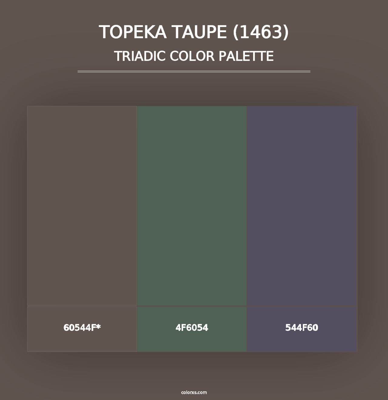 Topeka Taupe (1463) - Triadic Color Palette