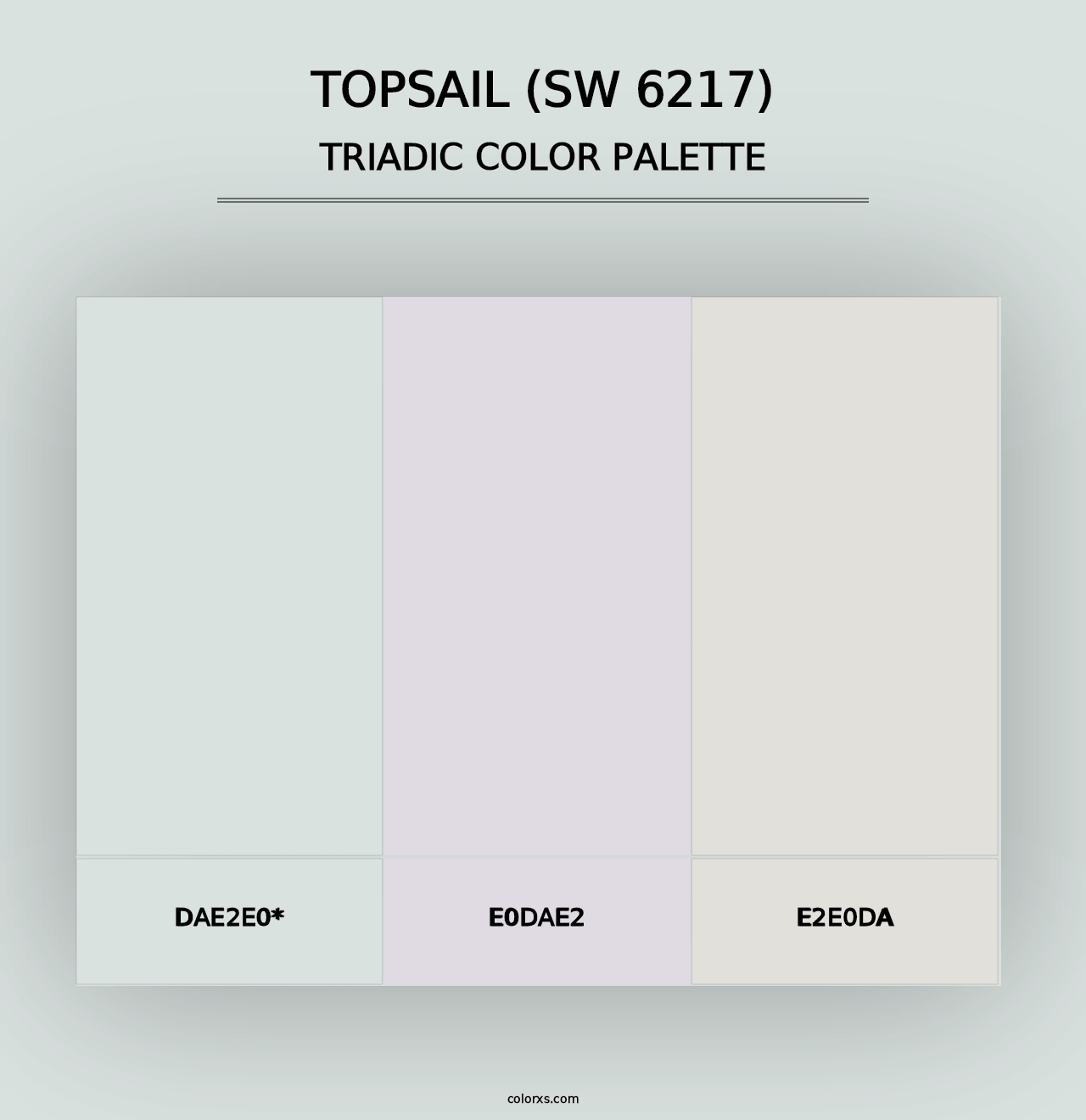 Topsail (SW 6217) - Triadic Color Palette