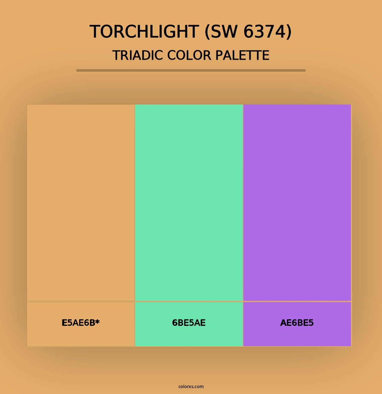 Torchlight (SW 6374) - Triadic Color Palette