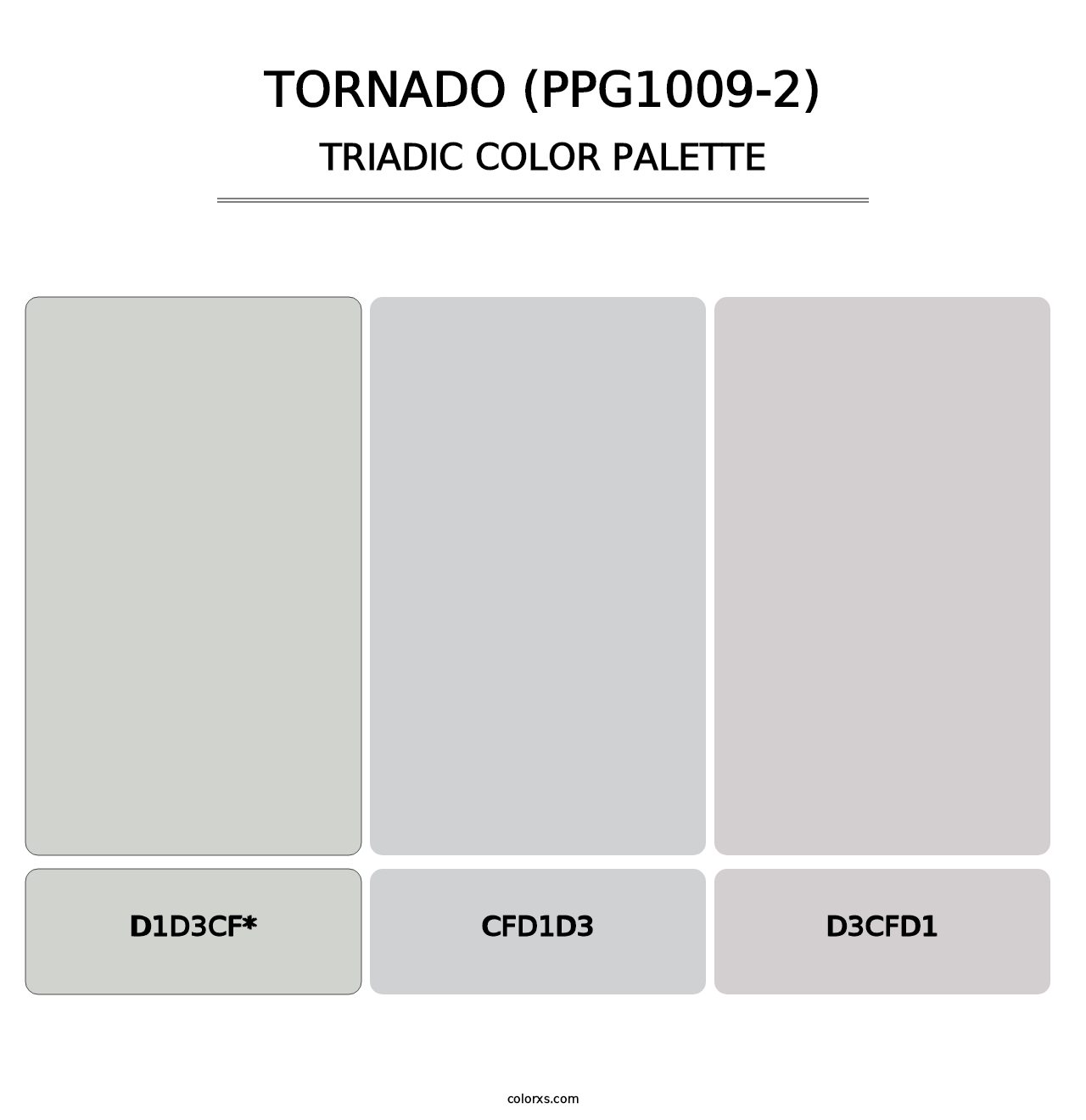 Tornado (PPG1009-2) - Triadic Color Palette