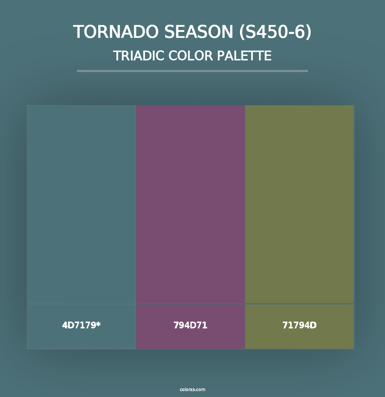 Tornado Season (S450-6) - Triadic Color Palette