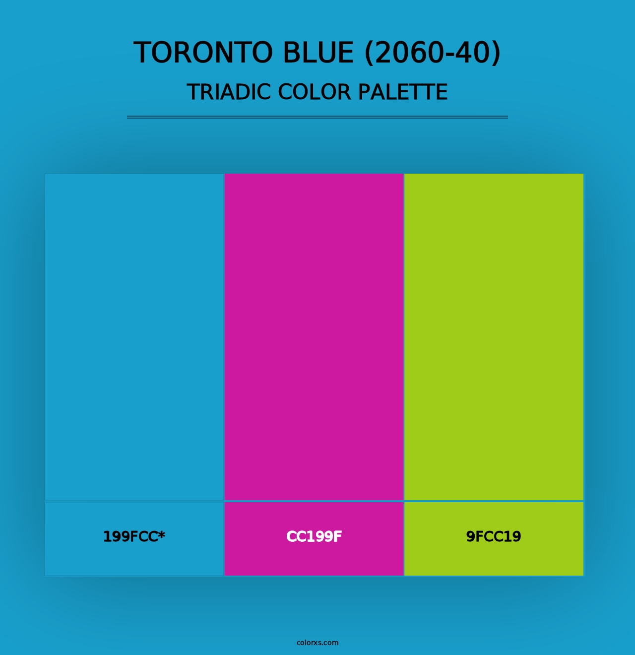 Toronto Blue (2060-40) - Triadic Color Palette