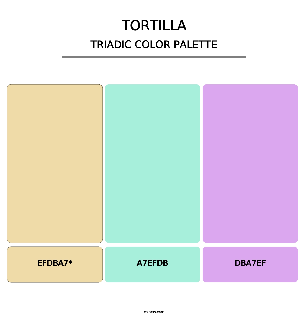 Tortilla - Triadic Color Palette