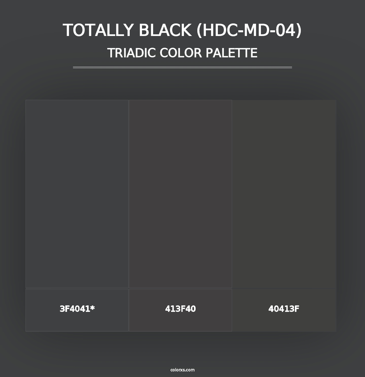 Totally Black (HDC-MD-04) - Triadic Color Palette