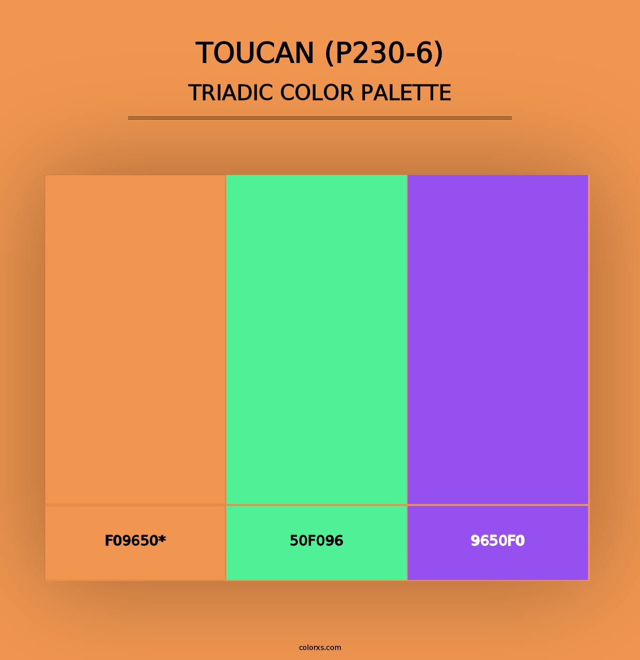 Toucan (P230-6) - Triadic Color Palette