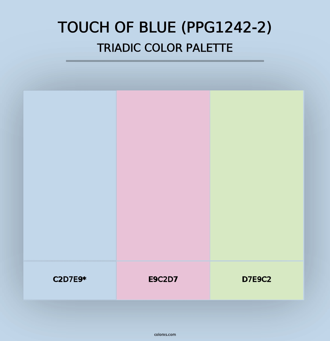 Touch Of Blue (PPG1242-2) - Triadic Color Palette