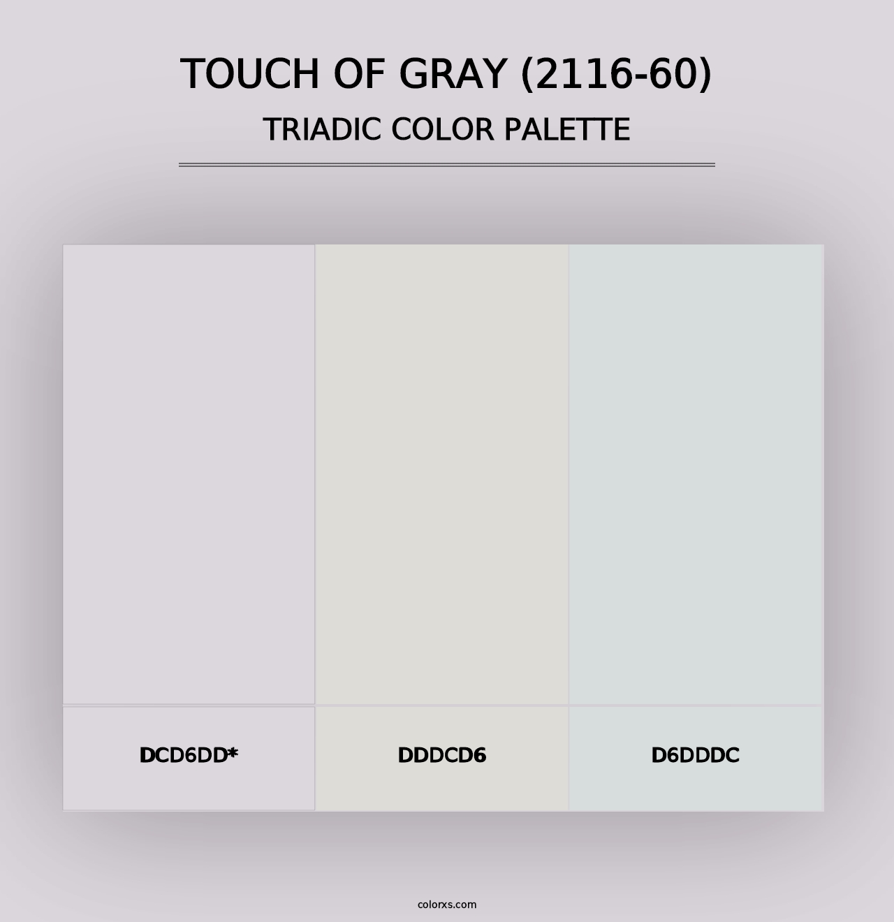 Touch of Gray (2116-60) - Triadic Color Palette