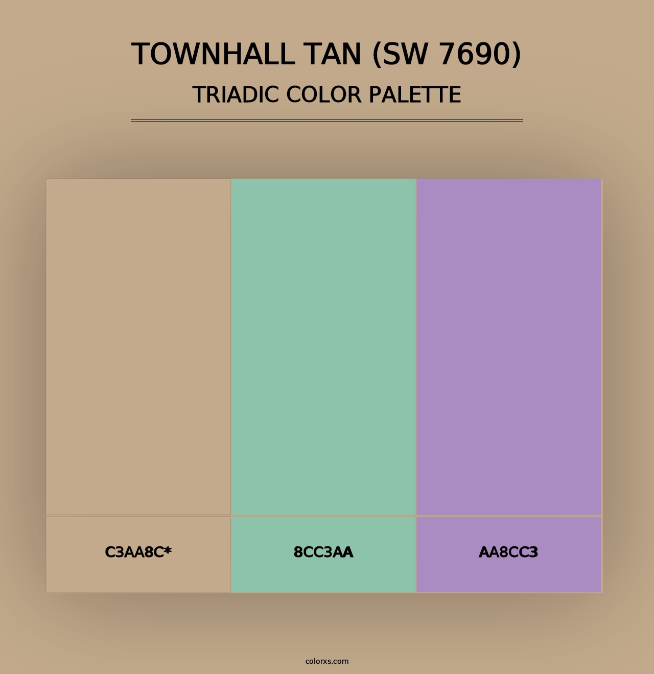 Townhall Tan (SW 7690) - Triadic Color Palette