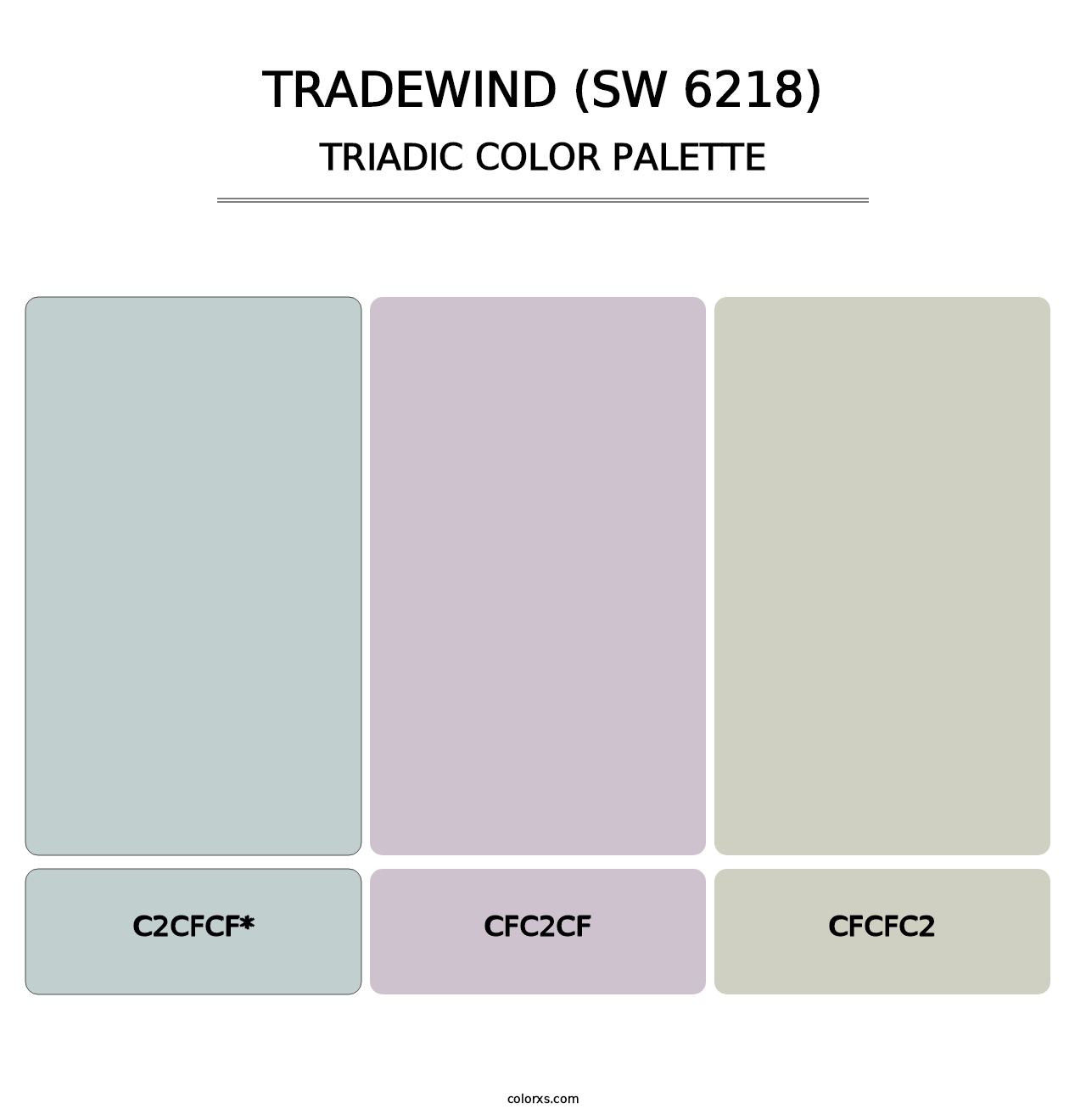 Tradewind (SW 6218) - Triadic Color Palette