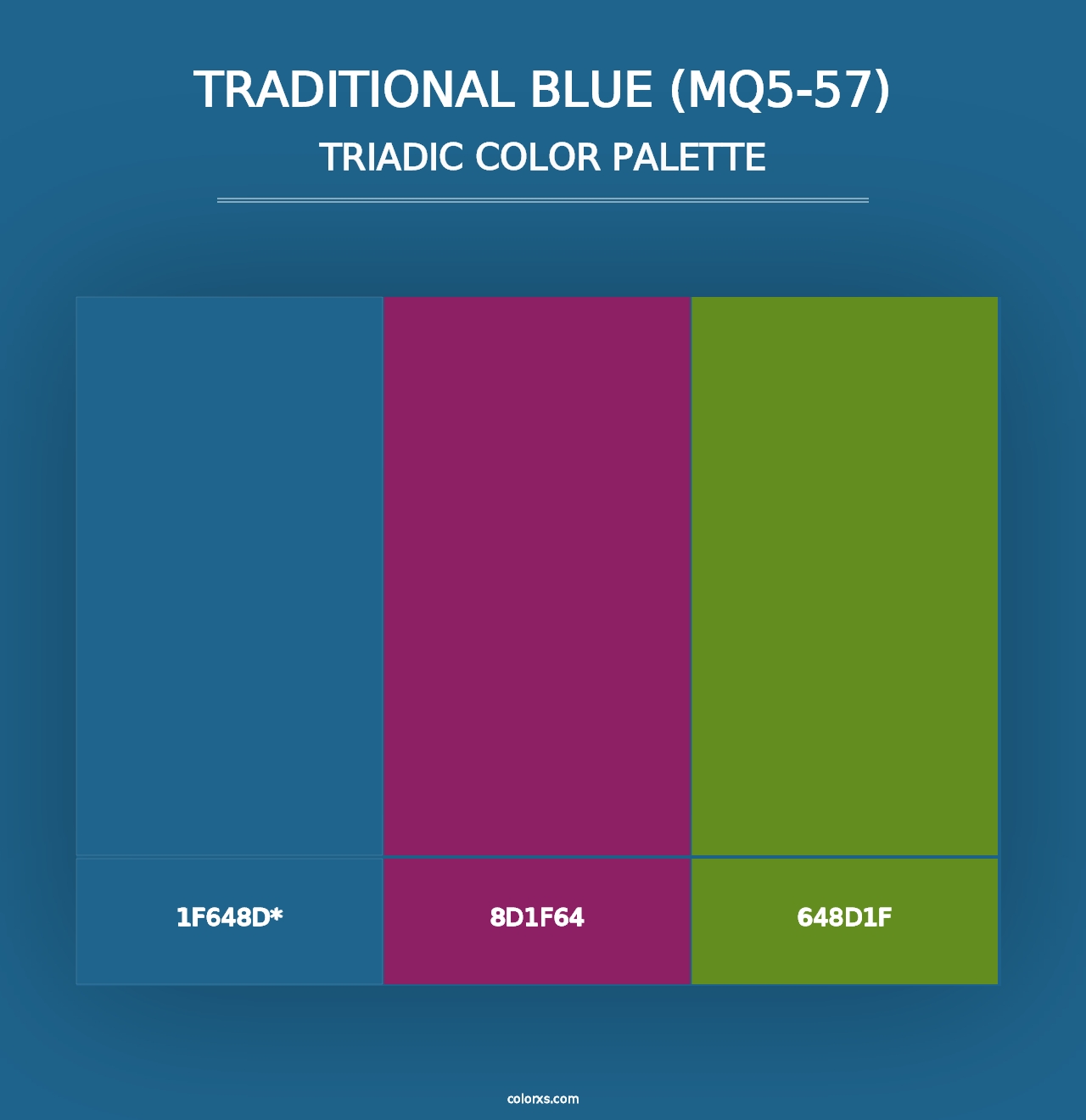 Traditional Blue (MQ5-57) - Triadic Color Palette