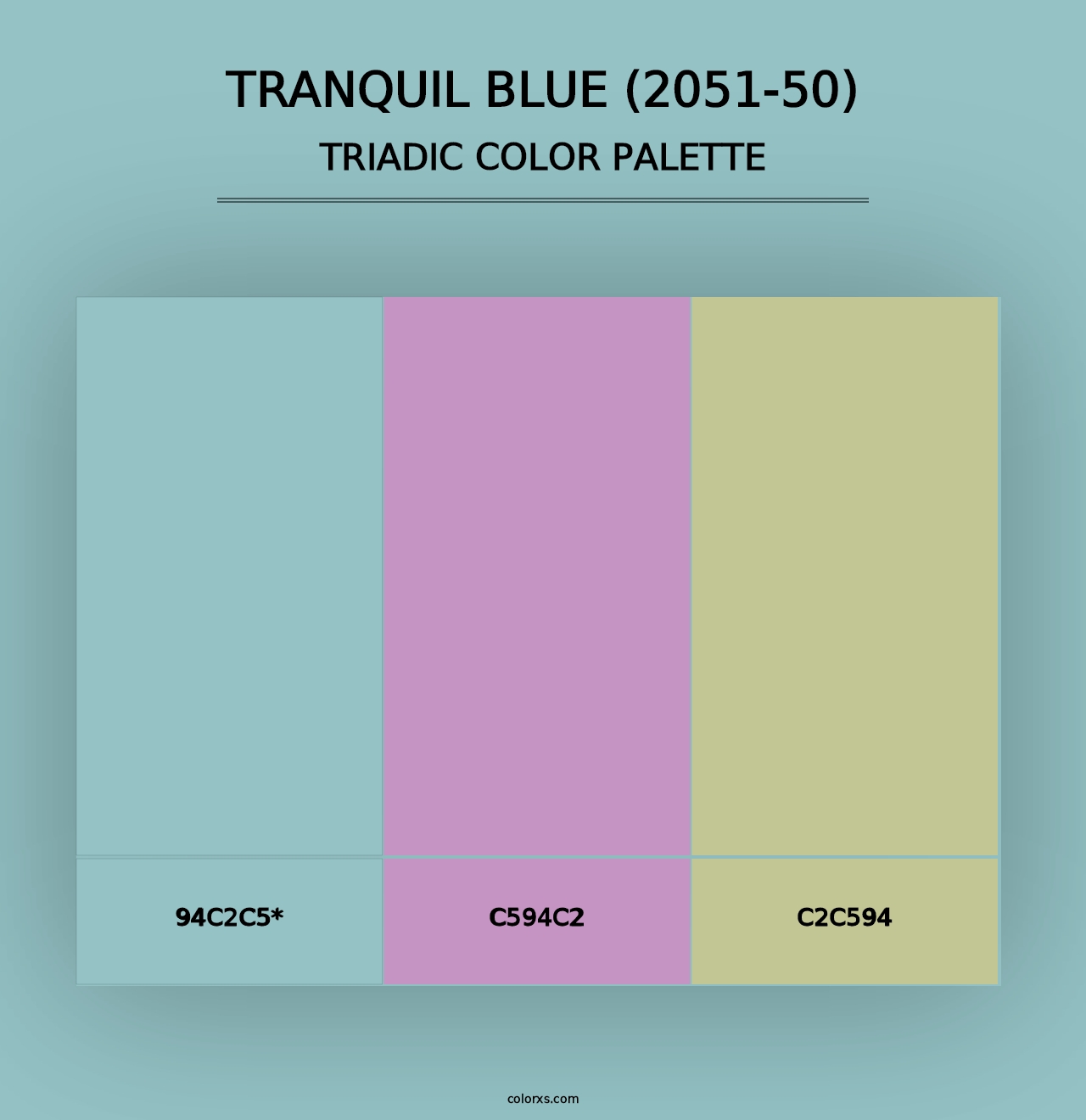 Tranquil Blue (2051-50) - Triadic Color Palette