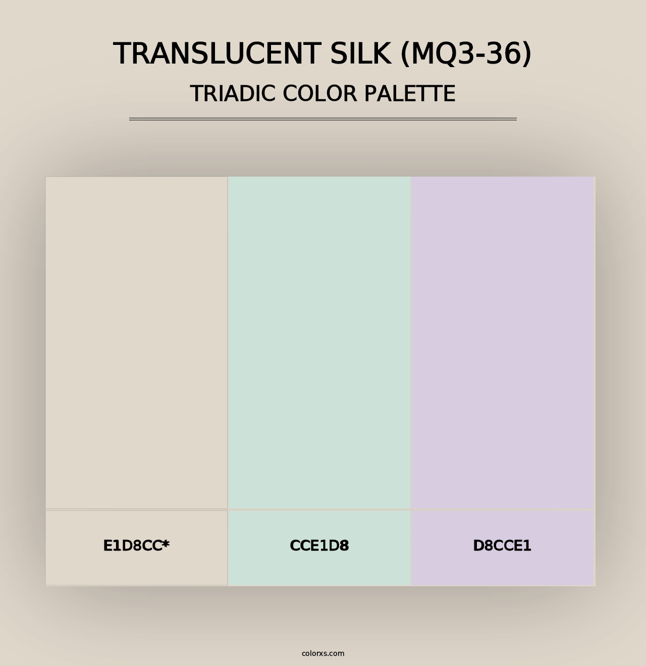 Translucent Silk (MQ3-36) - Triadic Color Palette