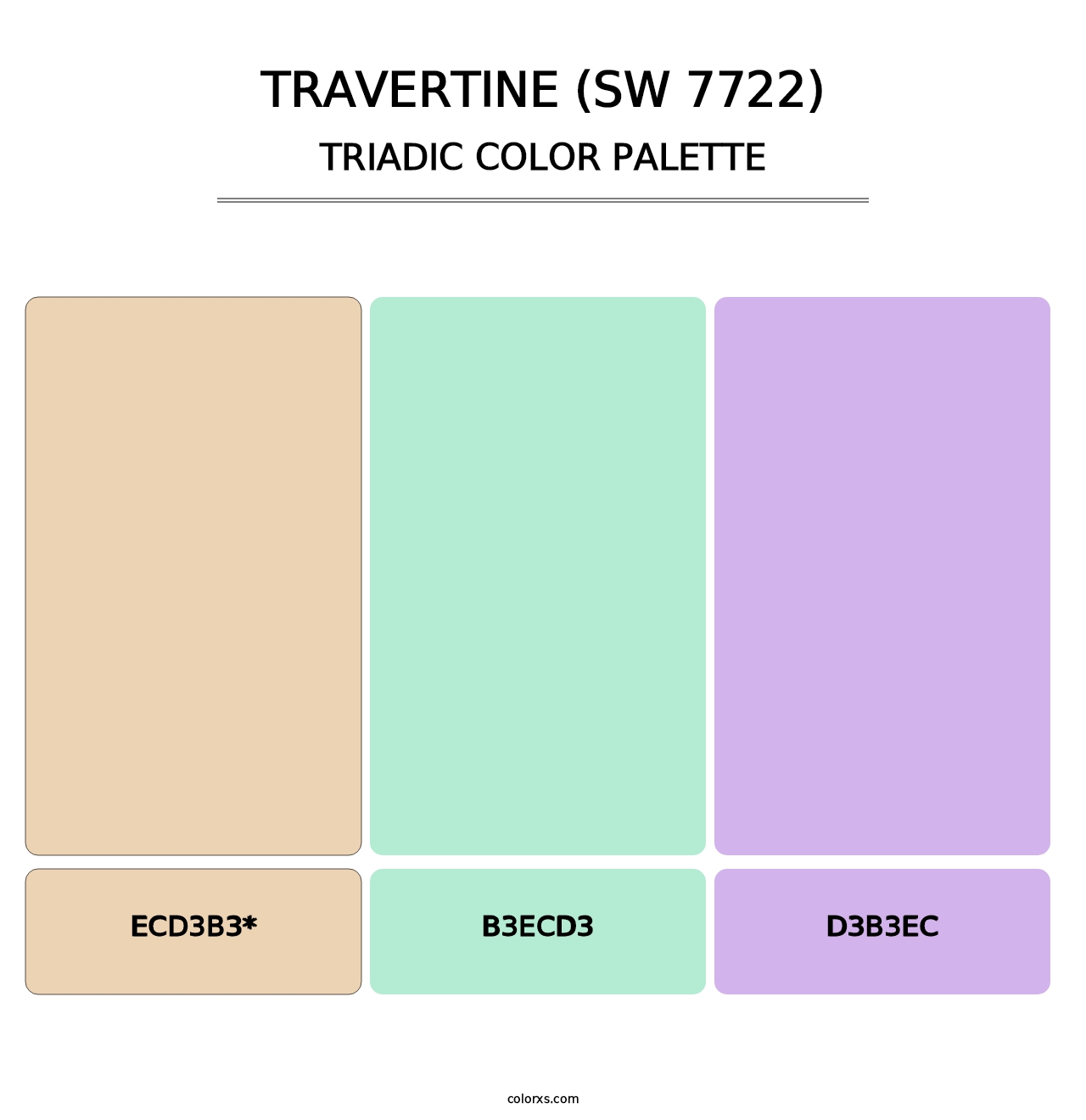 Travertine (SW 7722) - Triadic Color Palette