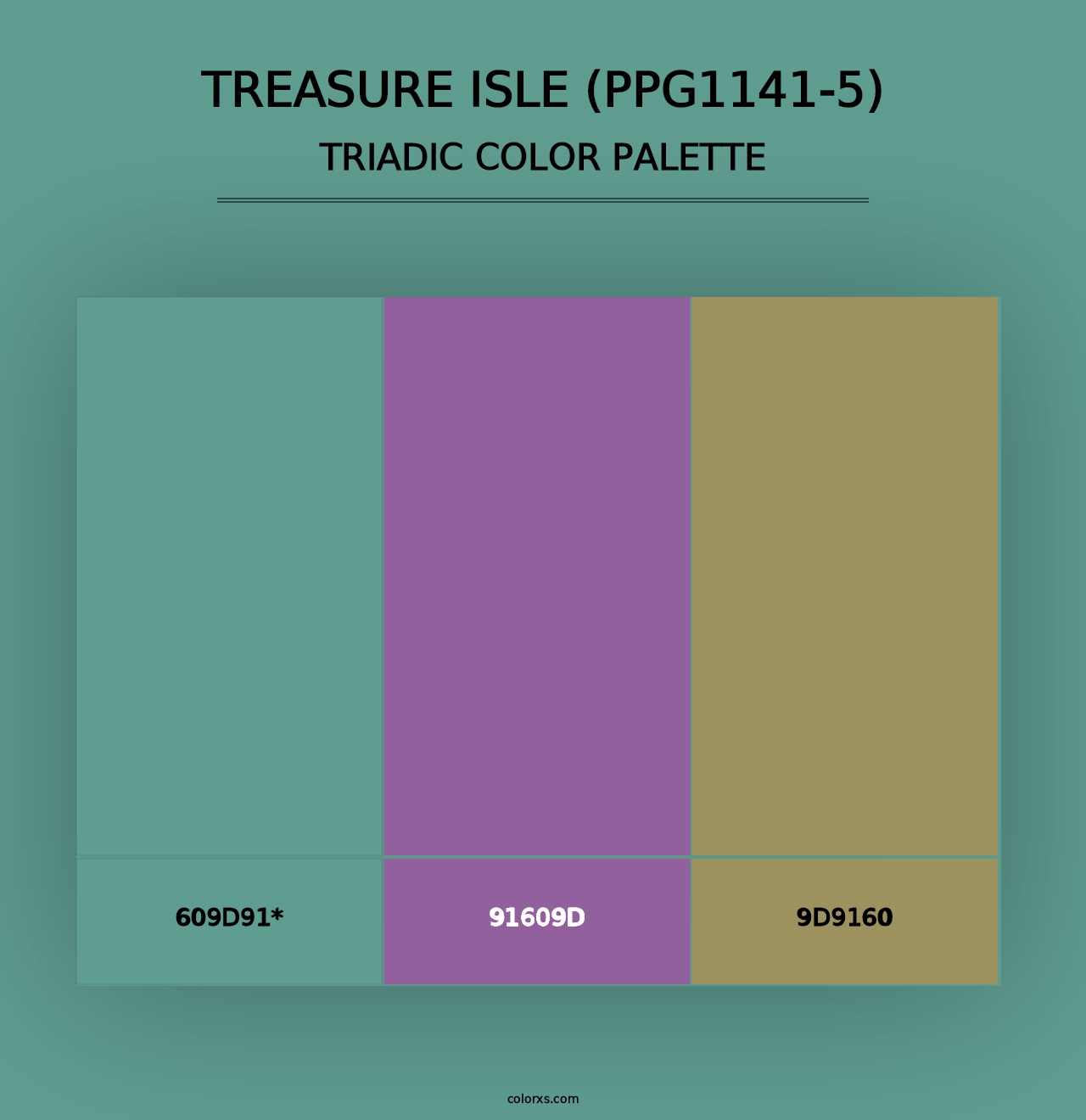 Treasure Isle (PPG1141-5) - Triadic Color Palette