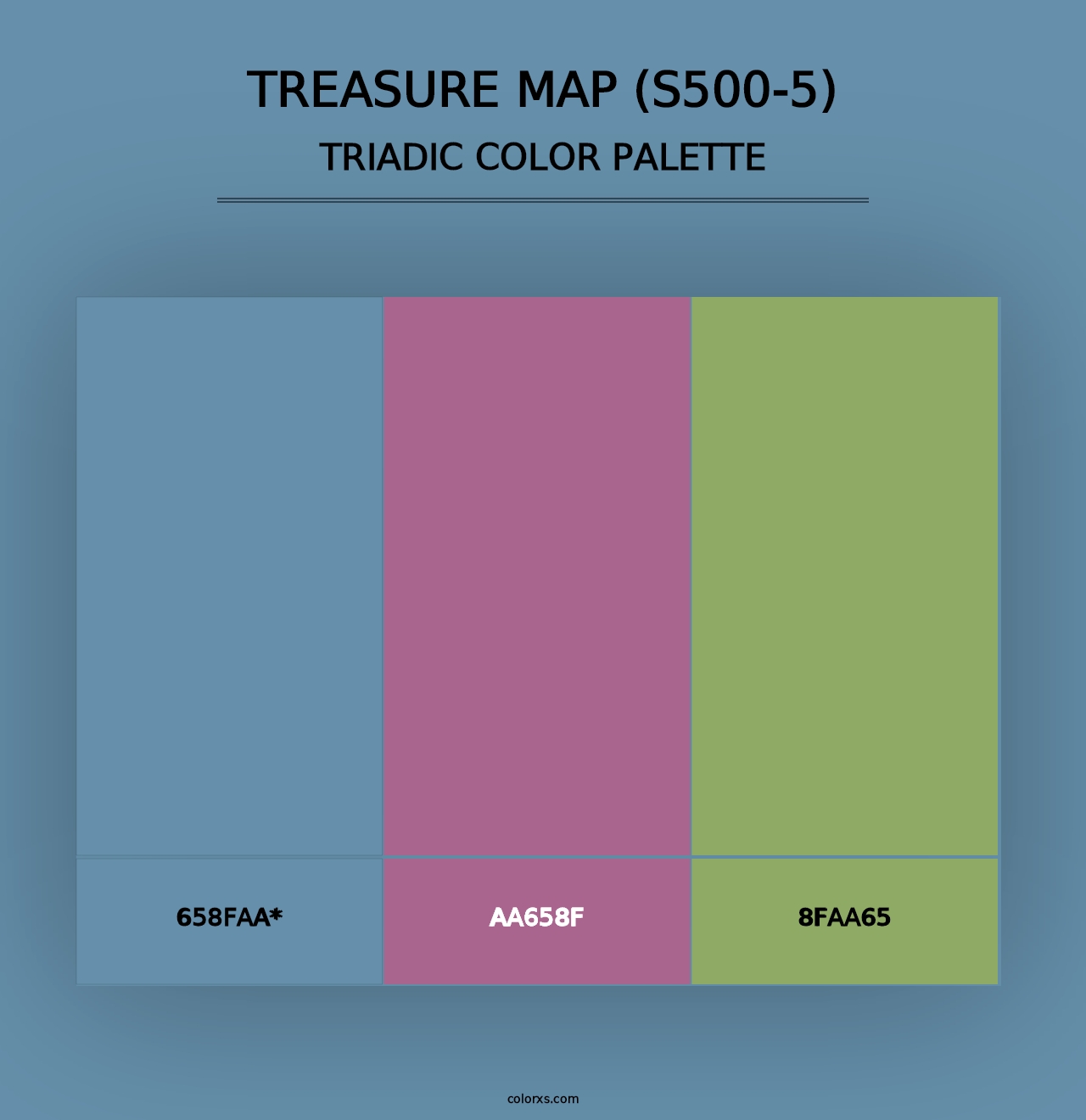 Treasure Map (S500-5) - Triadic Color Palette