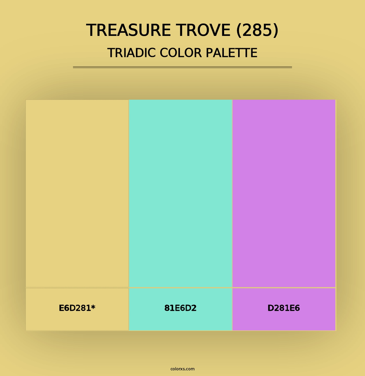 Treasure Trove (285) - Triadic Color Palette