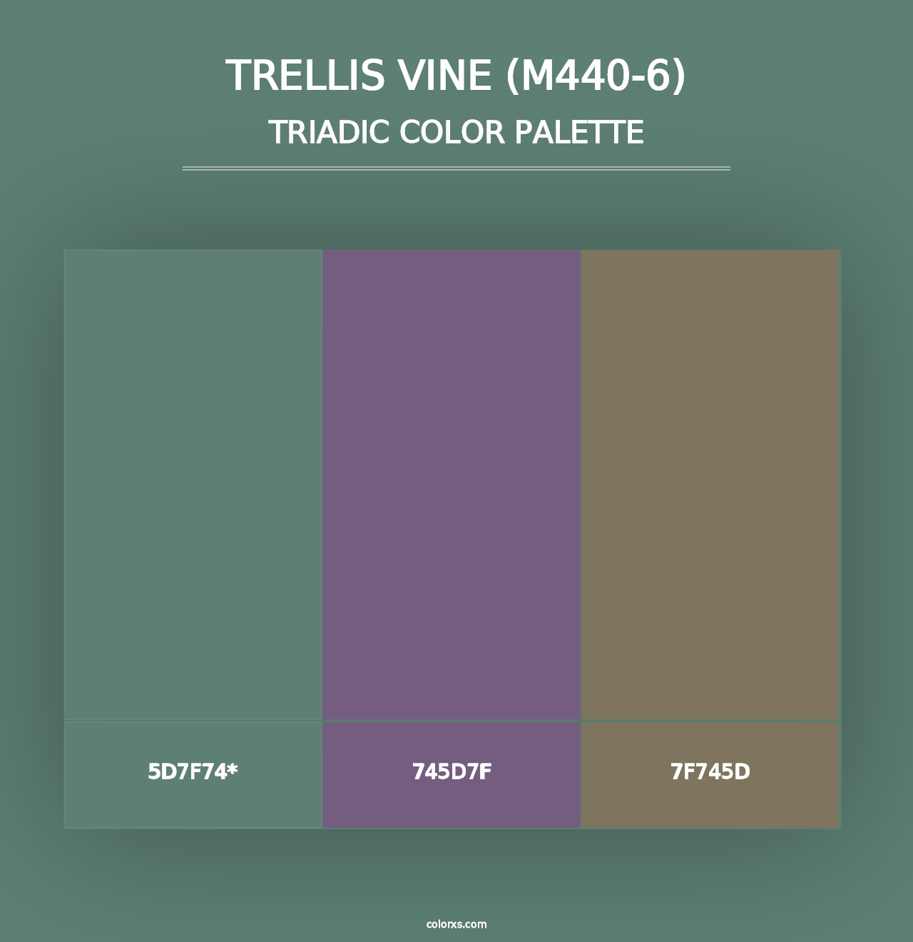 Trellis Vine (M440-6) - Triadic Color Palette