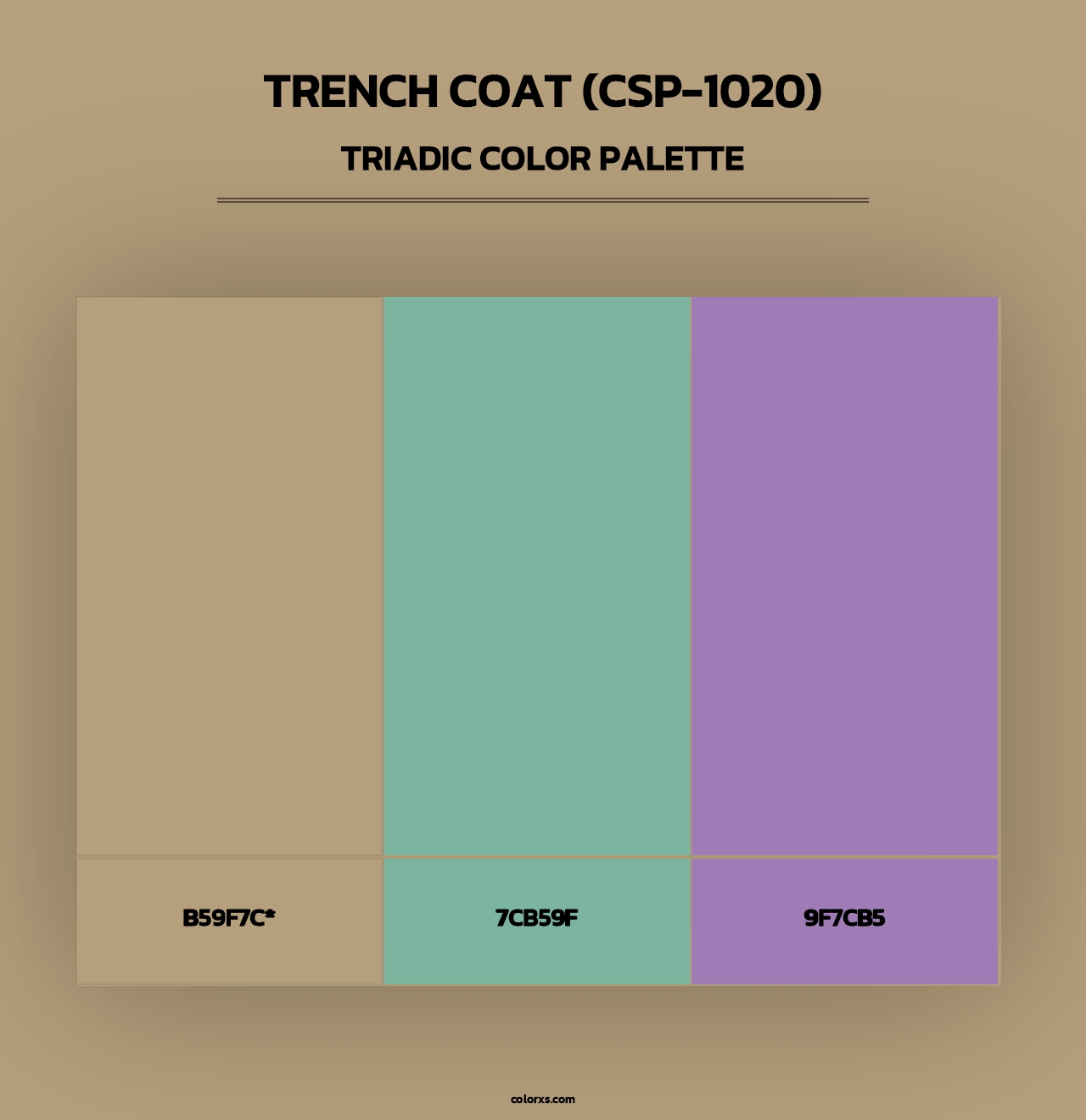 Trench Coat (CSP-1020) - Triadic Color Palette