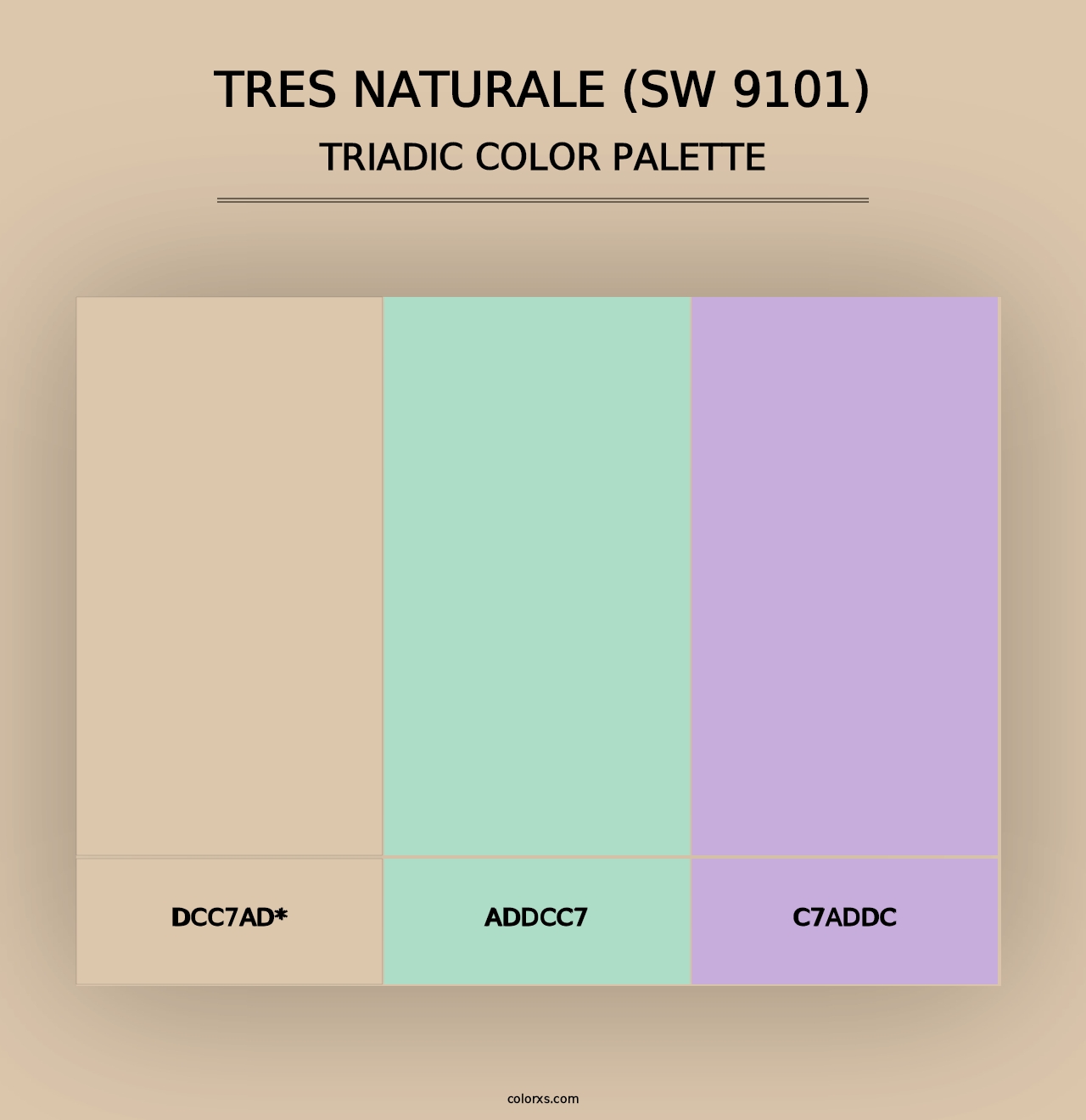 Tres Naturale (SW 9101) - Triadic Color Palette