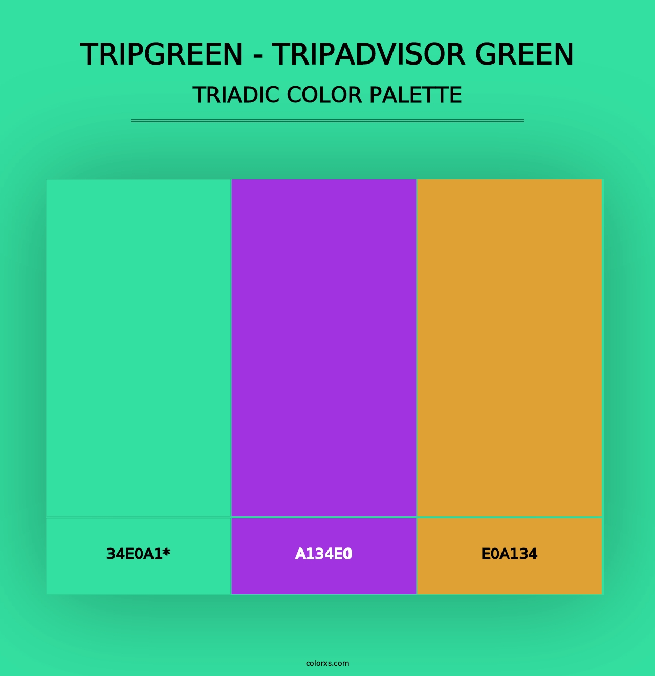 TripGreen - Tripadvisor Green - Triadic Color Palette