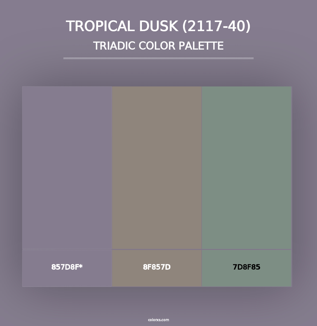 Tropical Dusk (2117-40) - Triadic Color Palette