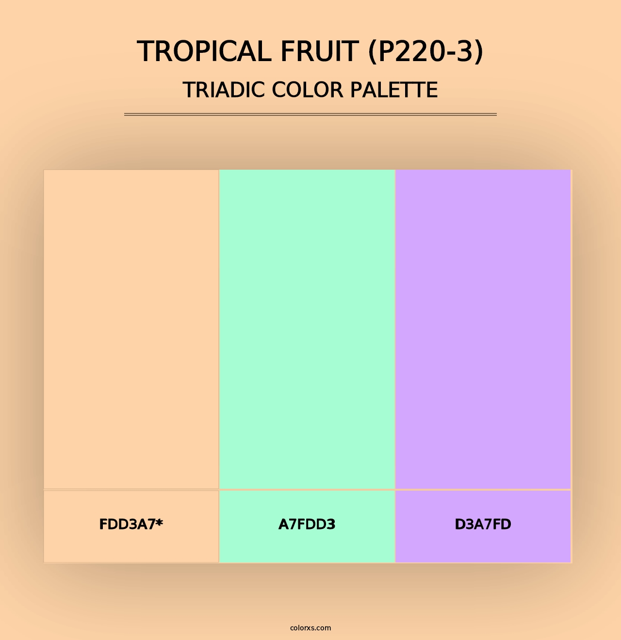 Tropical Fruit (P220-3) - Triadic Color Palette