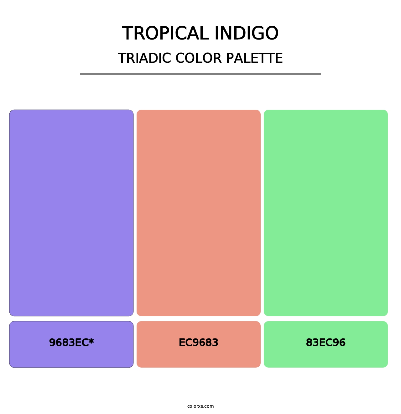 Tropical Indigo - Triadic Color Palette