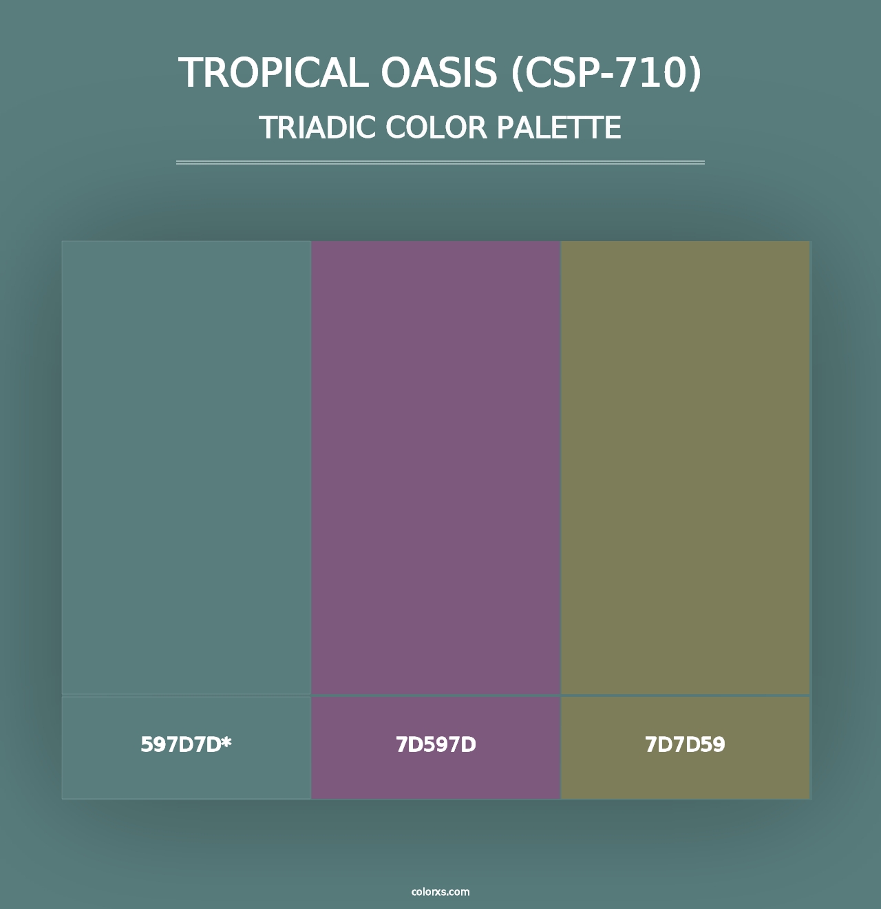 Tropical Oasis (CSP-710) - Triadic Color Palette